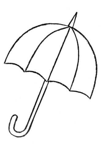 парасольку Розмальовки роздрукувати бесплатно.